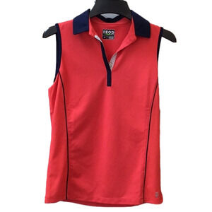 IZOD golf sleeveless shirt. Red and navy blue. Women’s size small petite